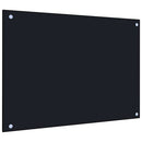 stænkplader 2 stk. 70x50 cm hærdet glas sort