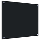 stænkplader 2 stk. 70x60 cm hærdet glas sort