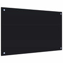 stænkplader 2 stk. 80x50 cm hærdet glas sort