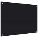 stænkplader 2 stk. 80x60 cm hærdet glas sort