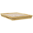 Sengeramme uden madras 150x200 cm Massivt træ Eg