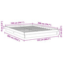 Sengeramme uden madras 150x200 cm Massivt træ Eg