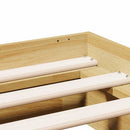 Sengeramme uden madras 120x200 cm Massivt træ Eg