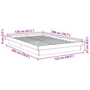 Sengeramme uden madras 120x200 cm Massivt træ Eg