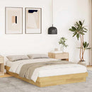 Sengeramme uden madras 120x200 cm Massivt træ Eg