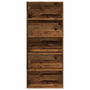 bogreol 80x30x189 cm konstrueret træ gammelt træ-look