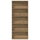 bogreol 80x30x189 cm konstrueret træ egetræsfarve