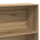 bogreol 80x30x189 cm konstrueret træ egetræsfarve