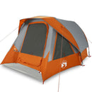 6-personers familietelt vandtæt grå og orange