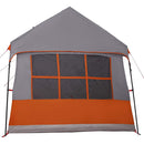 Familietelt Grå og orange 622 x 295 x 238 cm Polyester og Stål
