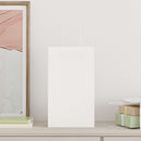 papirposer 50 stk. med håndtag 21x11x36 cm hvid