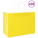 papirposer 50 stk. med håndtag 32x17x25 cm gul