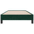 kontinentalseng uden madras 80x210 cm fløjl mørkegrøn