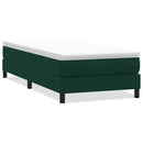 kontinentalseng uden madras 90x210 cm fløjl mørkegrøn
