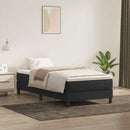 kontinentalseng uden madras 100x210 cm fløjl sort