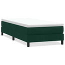 kontinentalseng uden madras 100x210 cm fløjl mørkegrøn