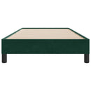 kontinentalseng uden madras 100x210 cm fløjl mørkegrøn