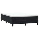 kontinentalseng uden madras 140x210 cm fløjl sort