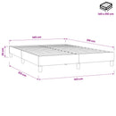 kontinentalseng uden madras 140x210 cm fløjl sort