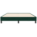 kontinentalseng uden madras 140x210 cm fløjl mørkegrøn