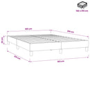 kontinentalseng uden madras 160x210 cm fløjl sort