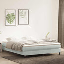 kontinentalseng uden madras 180x210 cm fløjl lysegrå