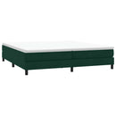 kontinentalseng uden madras 200x210 cm fløjl mørkegrøn