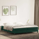 kontinentalseng uden madras 200x210 cm fløjl mørkegrøn