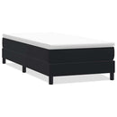 kontinentalseng uden madras 80x220 cm fløjl sort