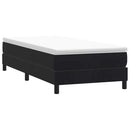 kontinentalseng uden madras 80x220 cm fløjl sort