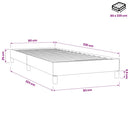 kontinentalseng uden madras 80x220 cm fløjl sort