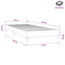 kontinentalseng uden madras 80x220 cm fløjl sort