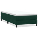 kontinentalseng uden madras 80x220 cm fløjl mørkegrøn