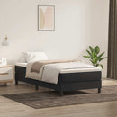 kontinentalseng uden madras 100x220 cm fløjl sort
