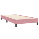 kontinentalseng med madras lyserød 90x220 cm fløjl