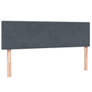 kontinentalseng med madras 160x210 cm fløjl mørkegrå