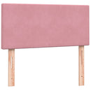 kontinentalseng med madras lyserød 80x220 cm fløjl