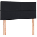 kontinentalseng med madras 90x210 cm fløjl sort