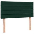 kontinentalseng med madras mørkegrøn 80x220 cm fløjl