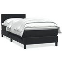 kontinentalseng med madras 90x210 cm fløjl sort