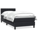 kontinentalseng med madras 90x210 cm fløjl sort