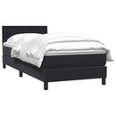 kontinentalseng med madras 90x210 cm fløjl sort
