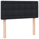 kontinentalseng med madras 90x210 cm fløjl sort
