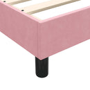 kontinentalseng med madras 140x220 cm fløjl lyserød