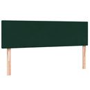 kontinentalseng med madras og LED-lys 160x220 cm fløjl mørkegrøn
