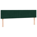 kontinentalseng med madras og LED-lys 180x220 cm fløjl mørkegrøn