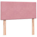kontinentalseng med madras lyserød 80x220 cm fløjl