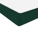 kontinentalseng med madrasser 180x220 cm fløjl mørkegrøn