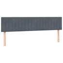 kontinentalseng med madrasser 180x210 cm fløjl mørkegrå