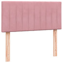 kontinentalseng med madras lyserød 80x220 cm fløjl